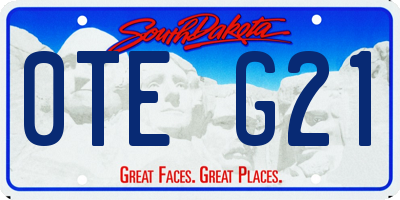 SD license plate 0TEG21