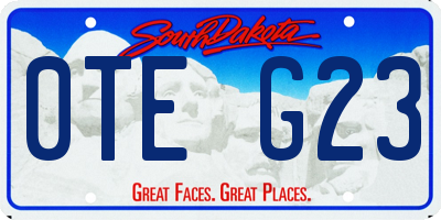 SD license plate 0TEG23