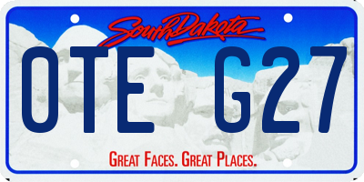 SD license plate 0TEG27