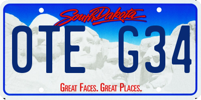 SD license plate 0TEG34