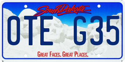 SD license plate 0TEG35