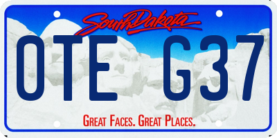 SD license plate 0TEG37