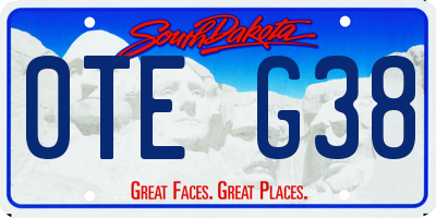 SD license plate 0TEG38