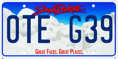 SD license plate 0TEG39