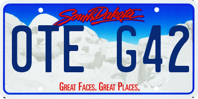 SD license plate 0TEG42