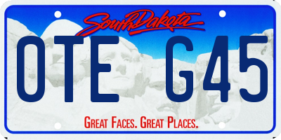 SD license plate 0TEG45