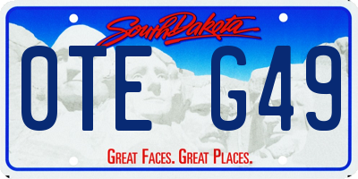 SD license plate 0TEG49