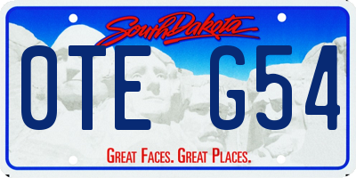 SD license plate 0TEG54