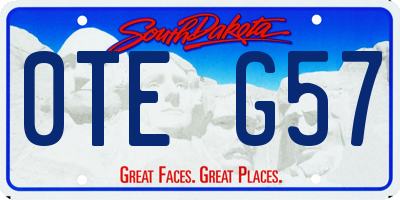 SD license plate 0TEG57