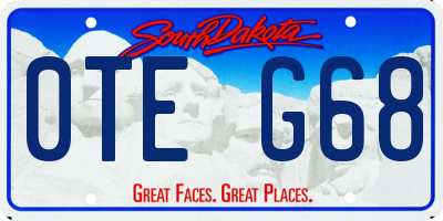 SD license plate 0TEG68