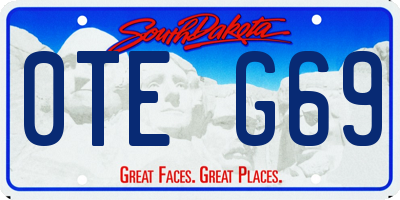 SD license plate 0TEG69