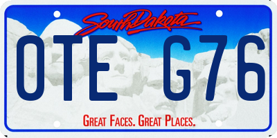 SD license plate 0TEG76