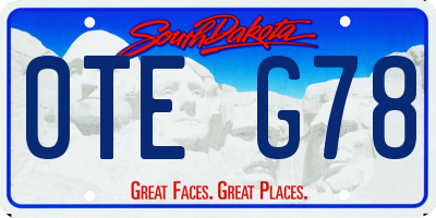 SD license plate 0TEG78