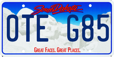 SD license plate 0TEG85
