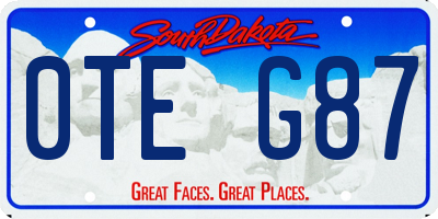 SD license plate 0TEG87
