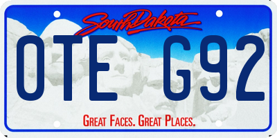 SD license plate 0TEG92