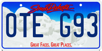 SD license plate 0TEG93