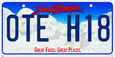 SD license plate 0TEH18
