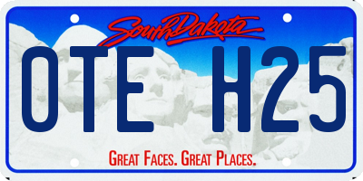 SD license plate 0TEH25