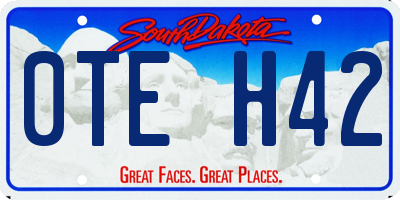 SD license plate 0TEH42