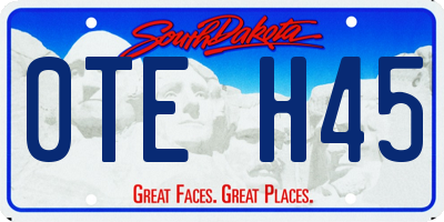 SD license plate 0TEH45