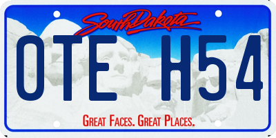 SD license plate 0TEH54