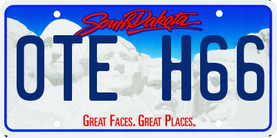SD license plate 0TEH66