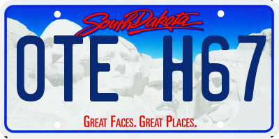 SD license plate 0TEH67