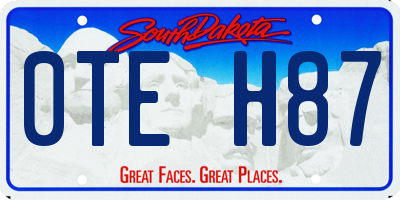 SD license plate 0TEH87