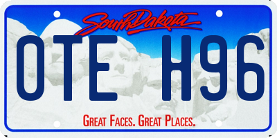 SD license plate 0TEH96
