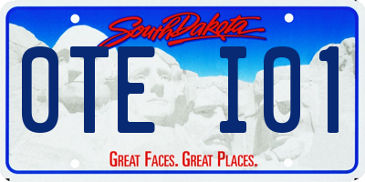 SD license plate 0TEI01