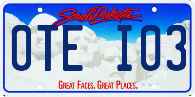 SD license plate 0TEI03
