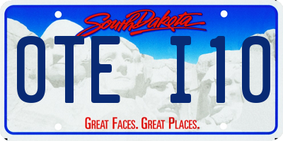 SD license plate 0TEI10