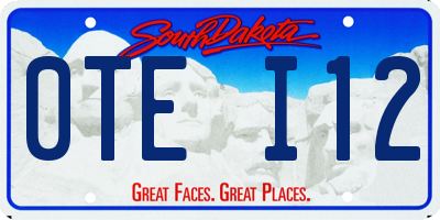 SD license plate 0TEI12