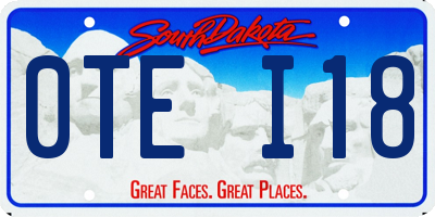 SD license plate 0TEI18