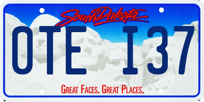 SD license plate 0TEI37