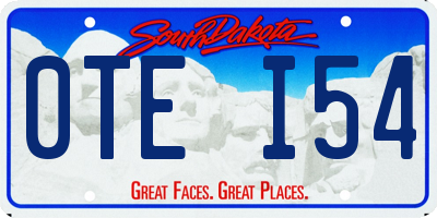 SD license plate 0TEI54