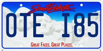 SD license plate 0TEI85