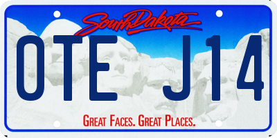 SD license plate 0TEJ14