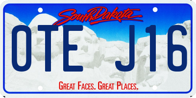 SD license plate 0TEJ16