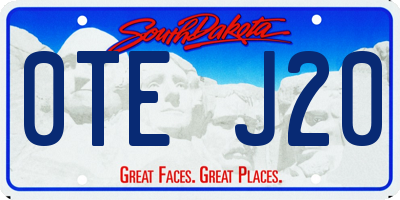 SD license plate 0TEJ20