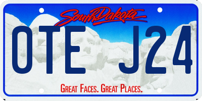 SD license plate 0TEJ24