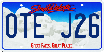 SD license plate 0TEJ26