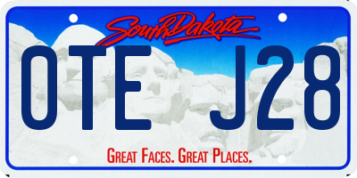 SD license plate 0TEJ28