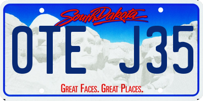 SD license plate 0TEJ35
