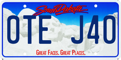 SD license plate 0TEJ40