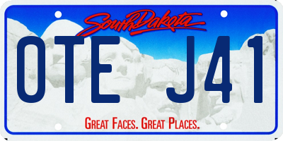 SD license plate 0TEJ41