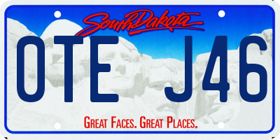 SD license plate 0TEJ46