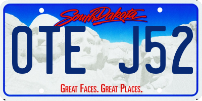SD license plate 0TEJ52