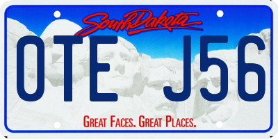 SD license plate 0TEJ56